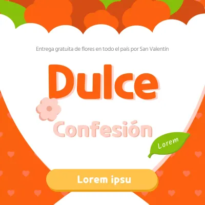 Ilustración de un bonito ramo de flores rojas para un pedido de entrega de flores