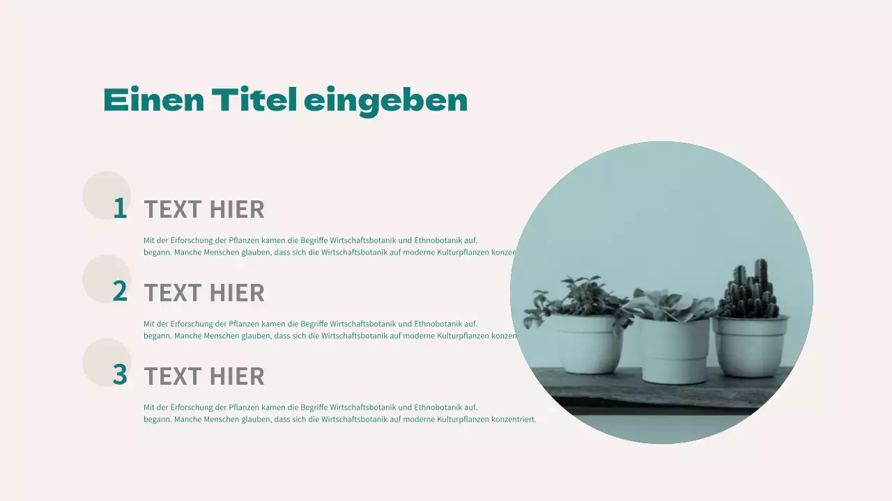 Eine einfache Konzept-Agenda in grüner Farbe