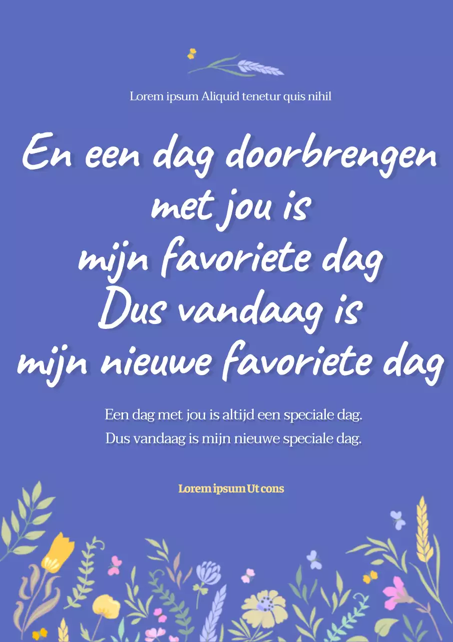 Ultramarijn Blauw Schattige Tekstmarkering Engelse Citaten - Kopiëren