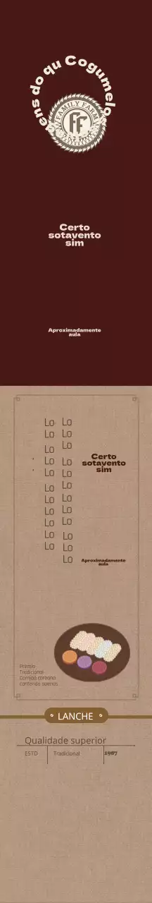 Faixa de oferta de café simples com logótipo em castanho