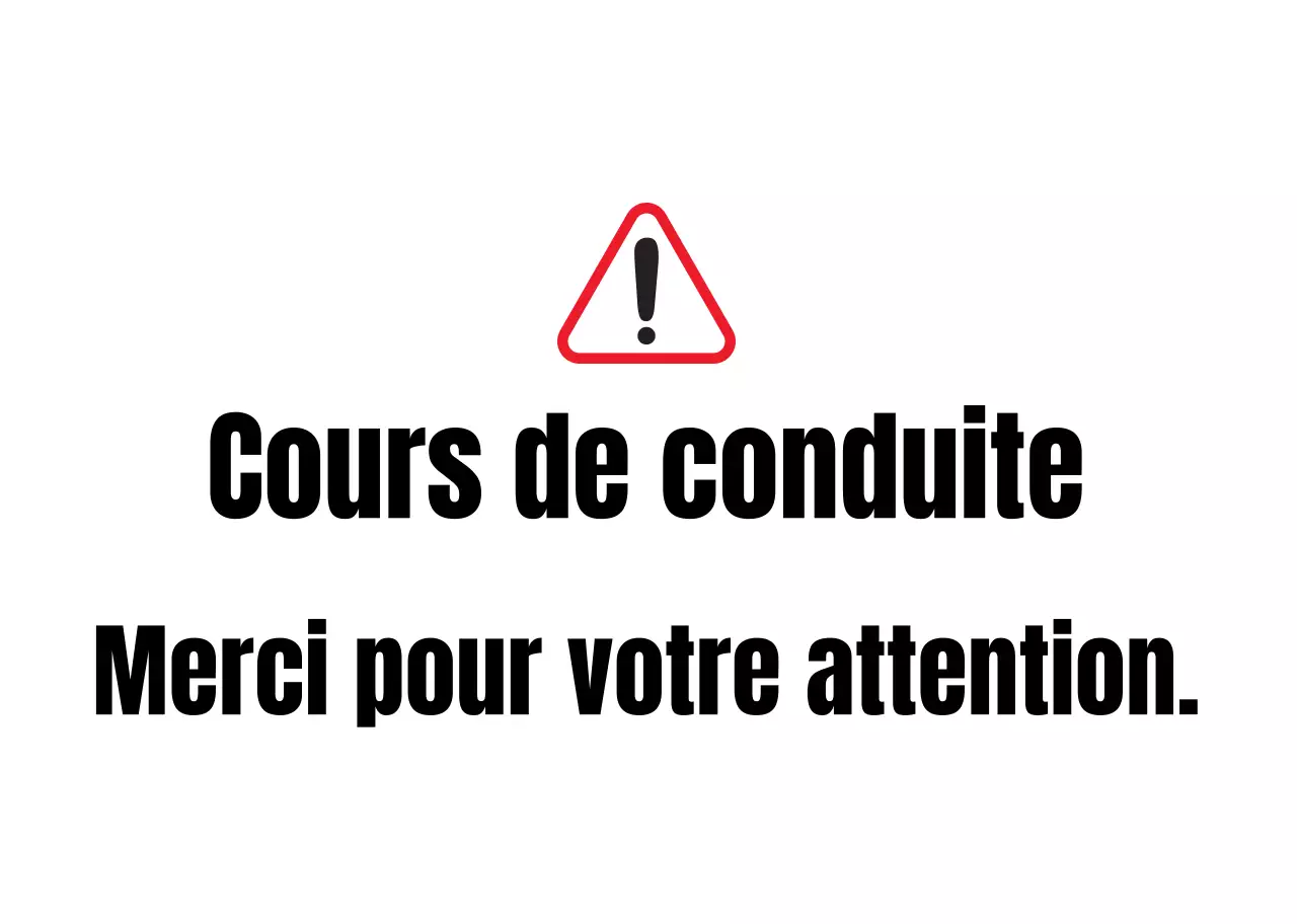 Guide de conduite rouge, noir et lisible pour les débutants
