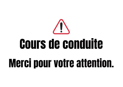 Guide de conduite rouge, noir et lisible pour les débutants