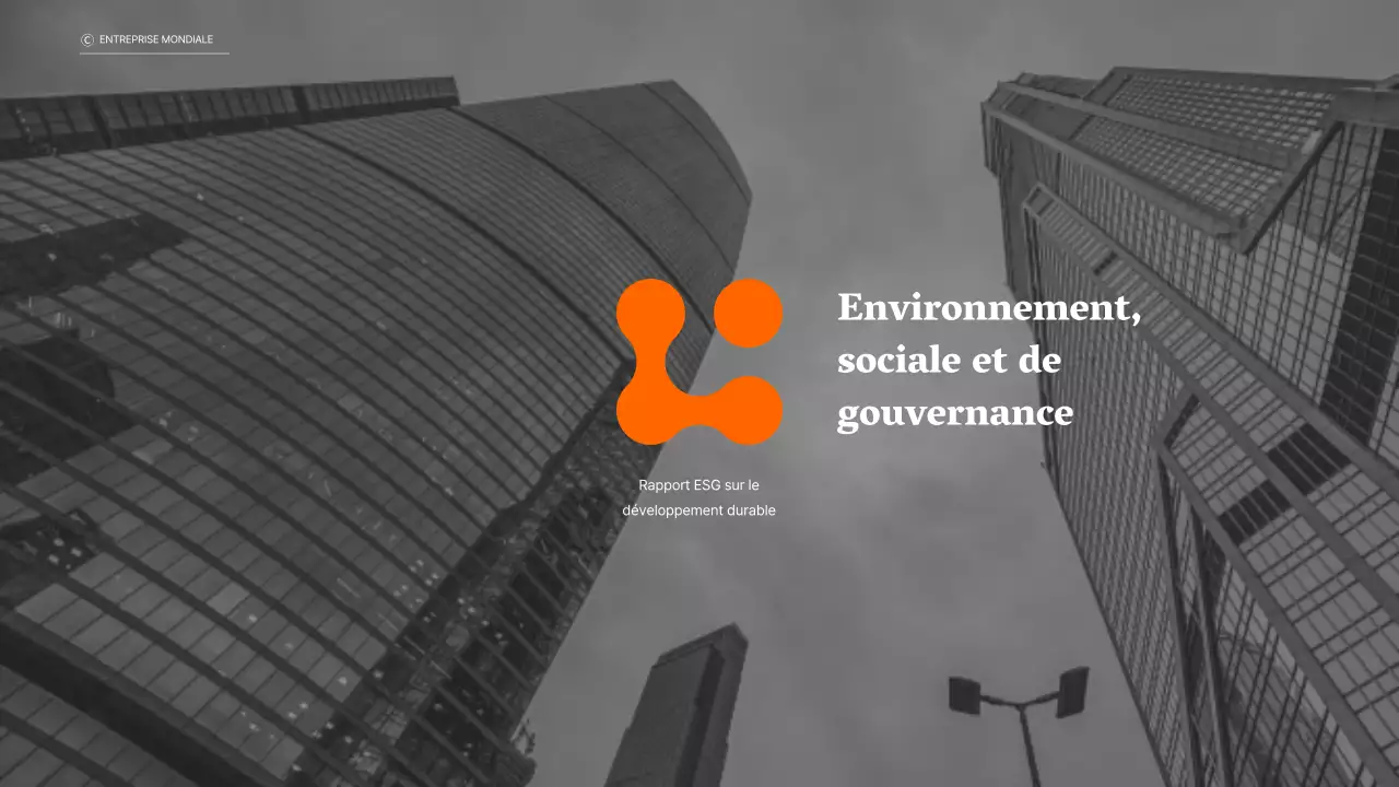 Business ESG Sustainability Report in Orange