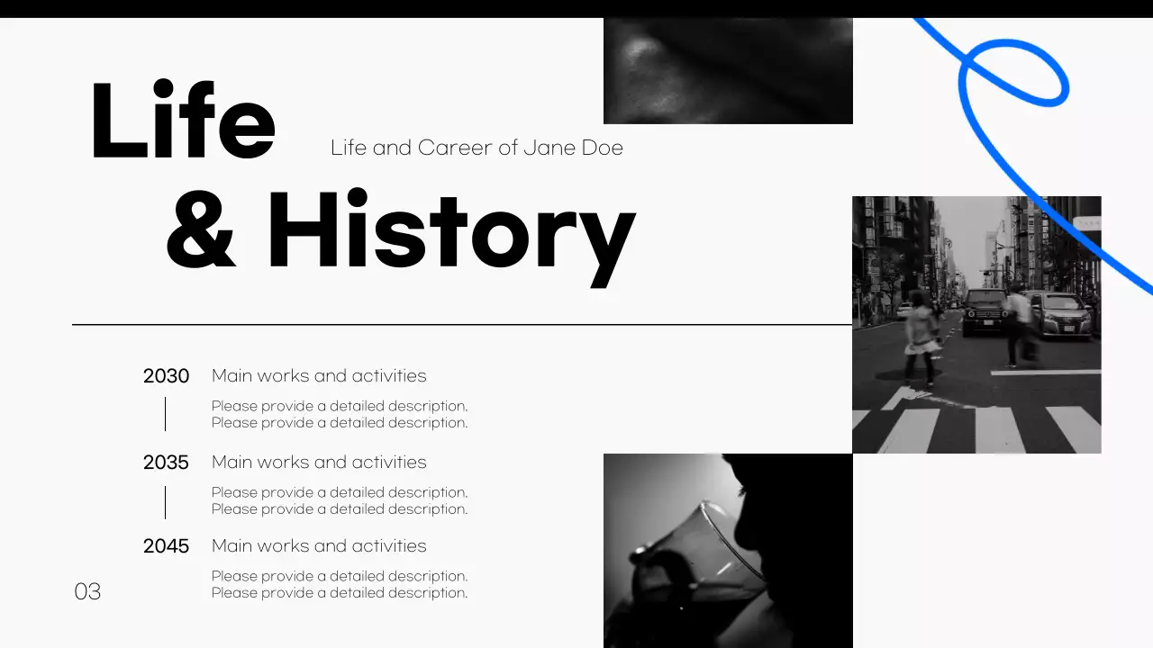 블랙 모던 여배우 프로필 프레젠테이션