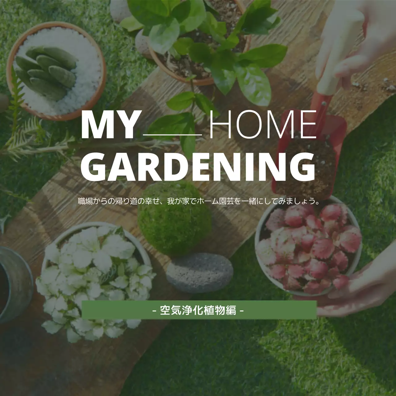 緑 シンプル ガーデニング パンフレット Instagram投稿