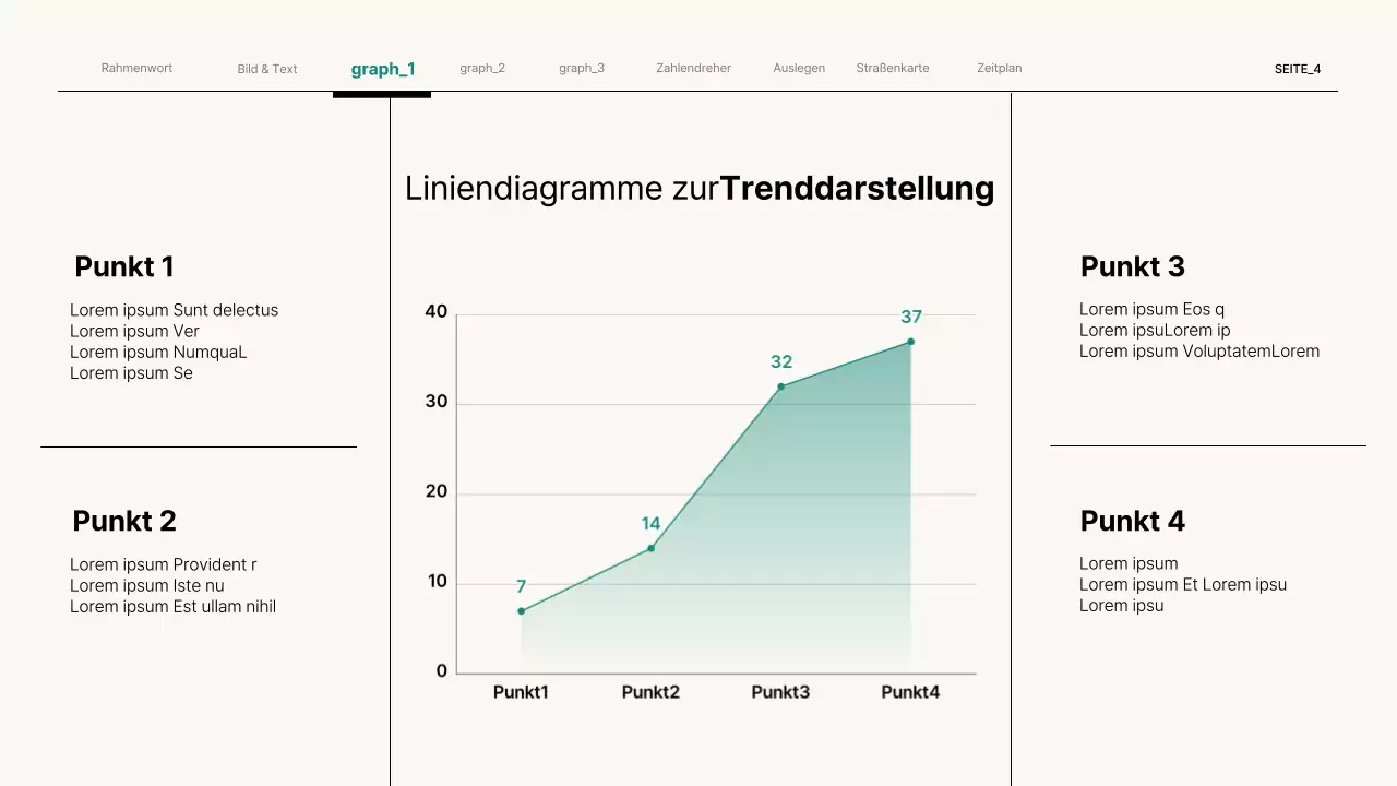 Einfache Geschäftspräsentation in Beige