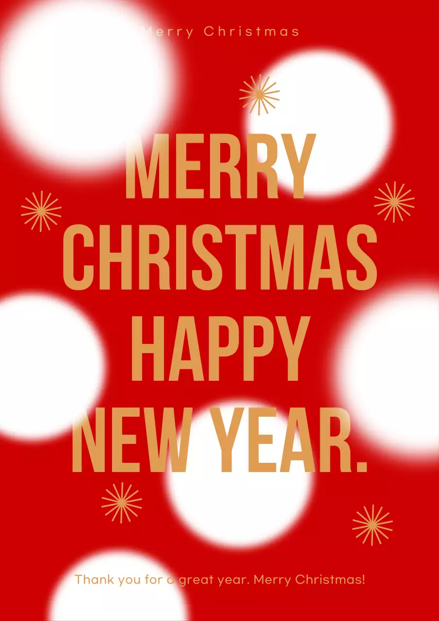 Red Traditional Christmas Greetings Card Poster