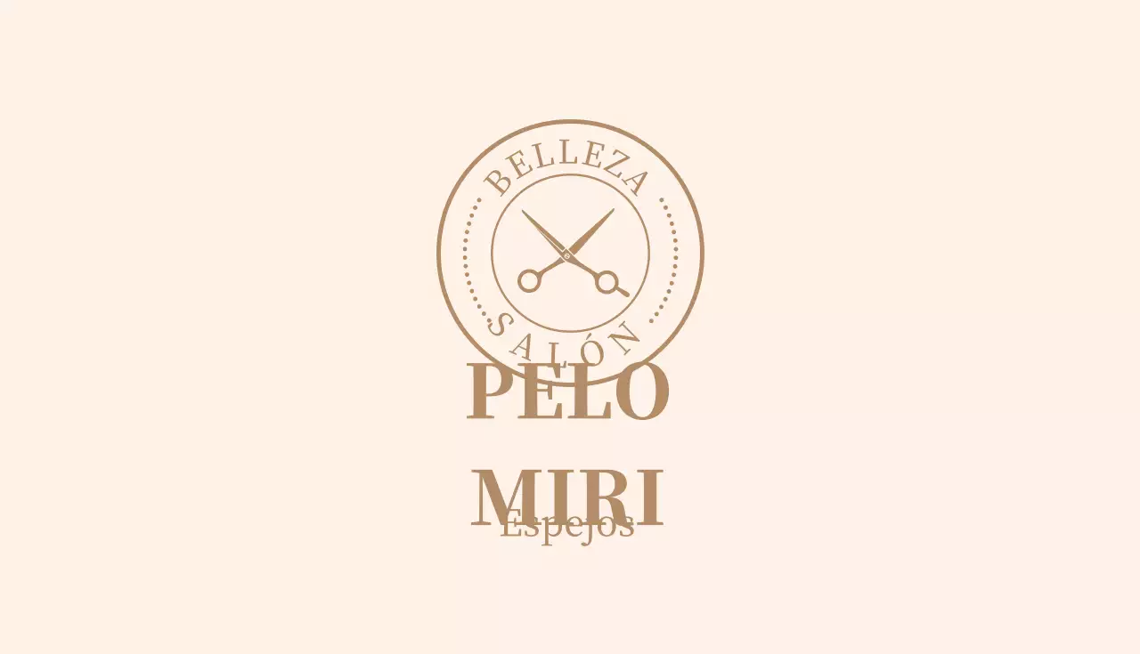 Tarjeta de visita de peluquería Beige Marfil