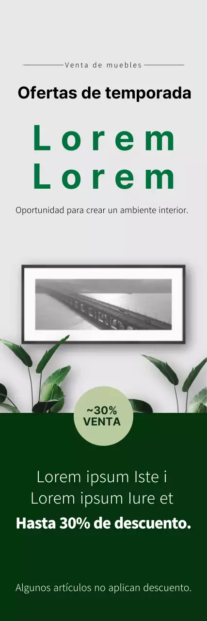 La fotografía ecológica destaca el mobiliario limpio Promocione su evento