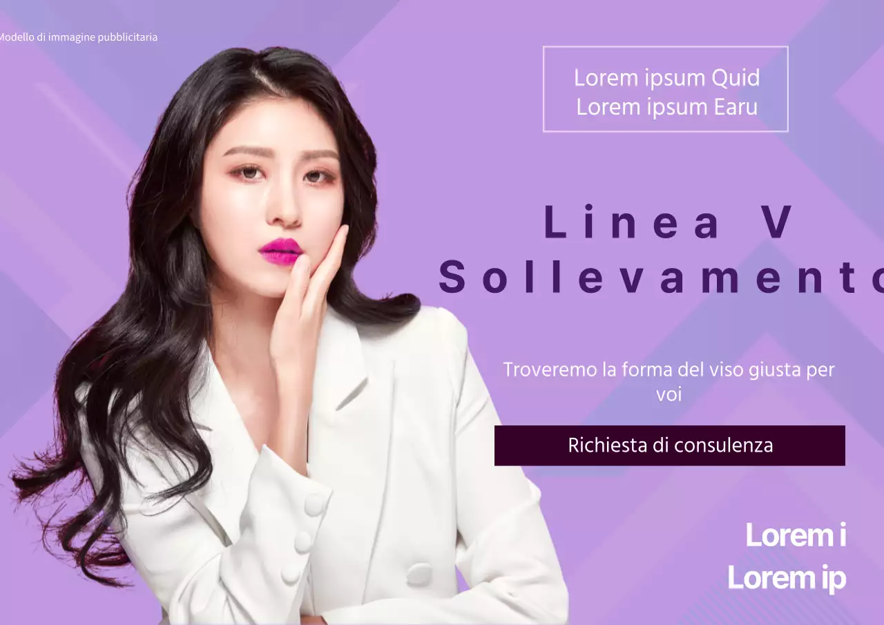 Un poster colorato di chirurgia plastica viola