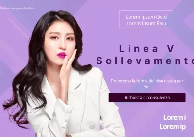 Un poster colorato di chirurgia plastica viola