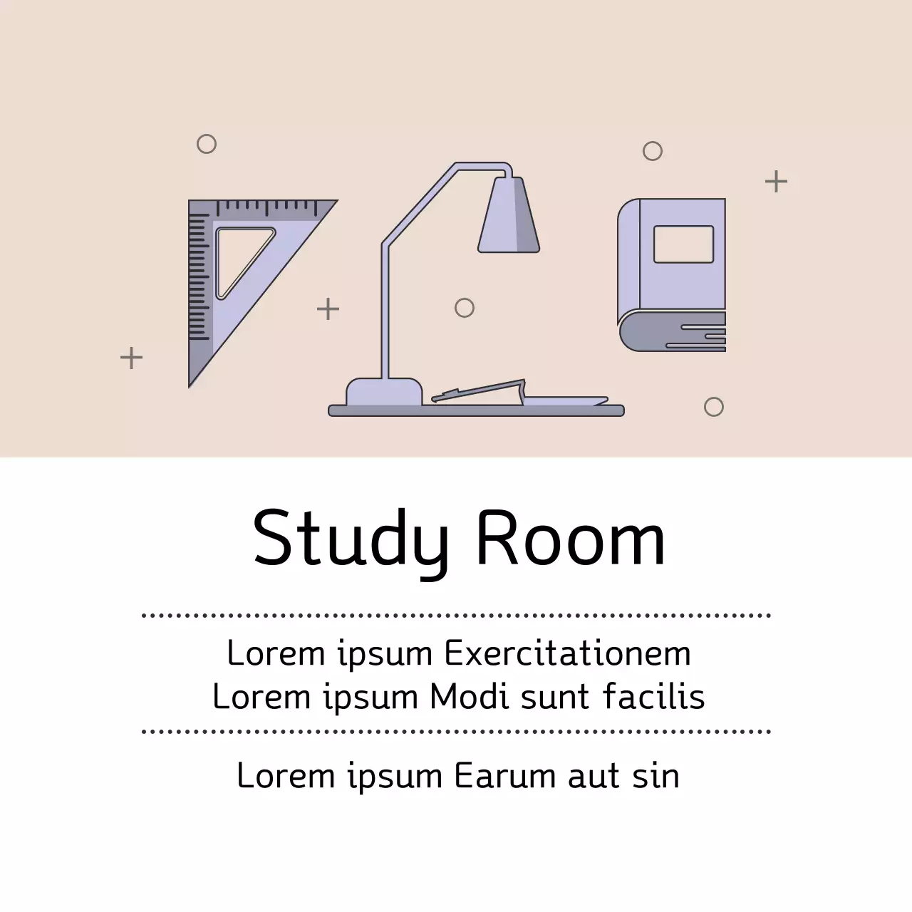 Ilustrasi ruang belajar berwarna merah muda ungu promosi sekolah