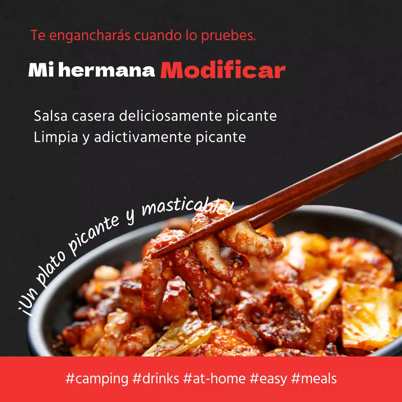 chutney rojo negro comida picante camping bebidas aperitivos
