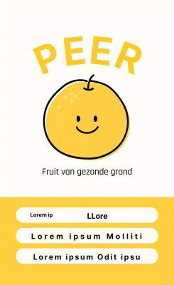 Schattige peer verticale sticker