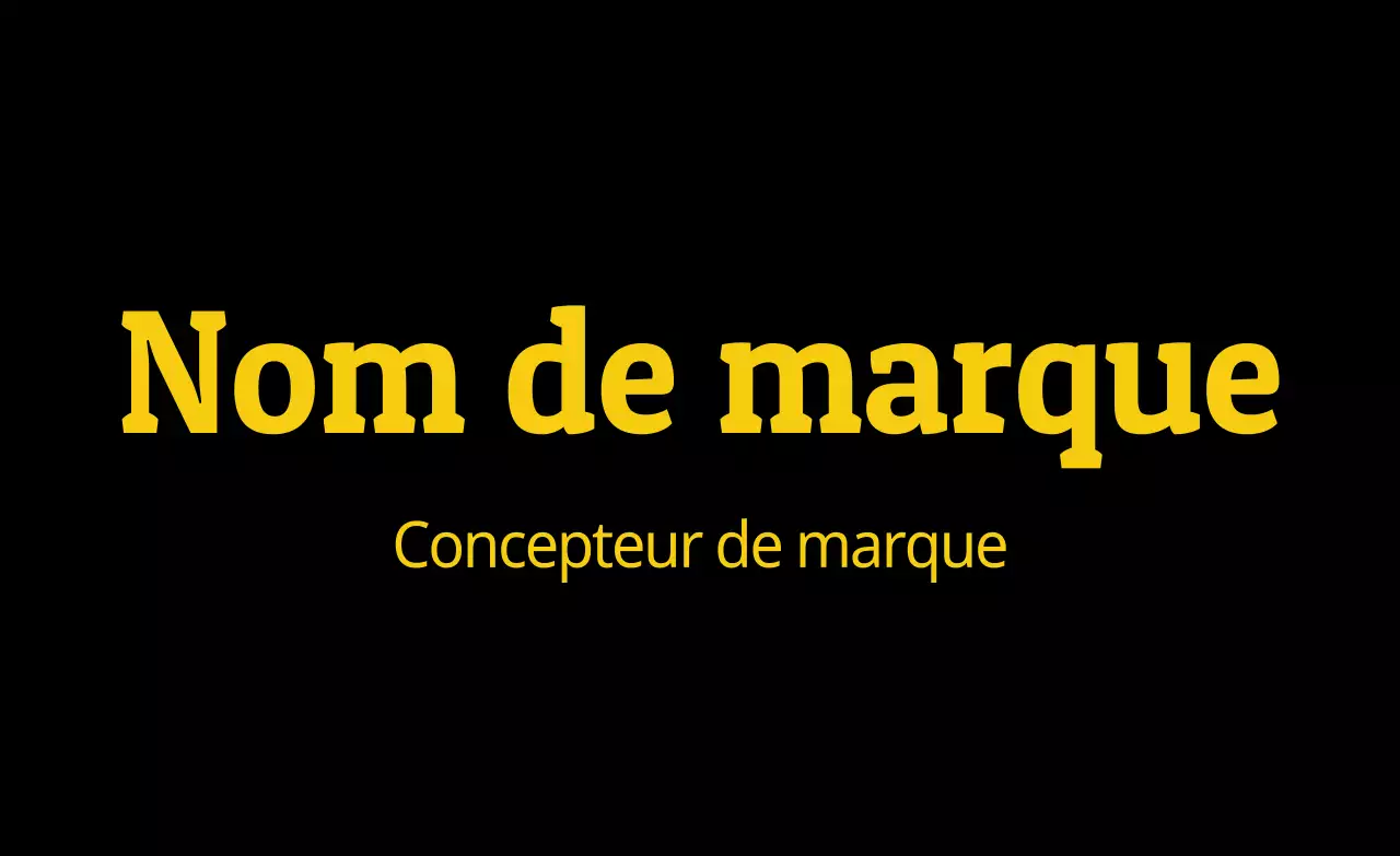 Une image de marque noire et simple