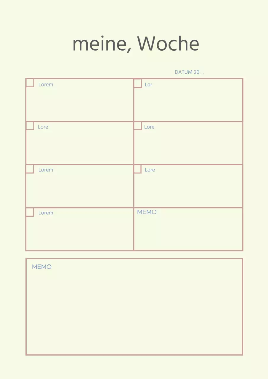 Einfaches persönliches Kalenderposter in gelb