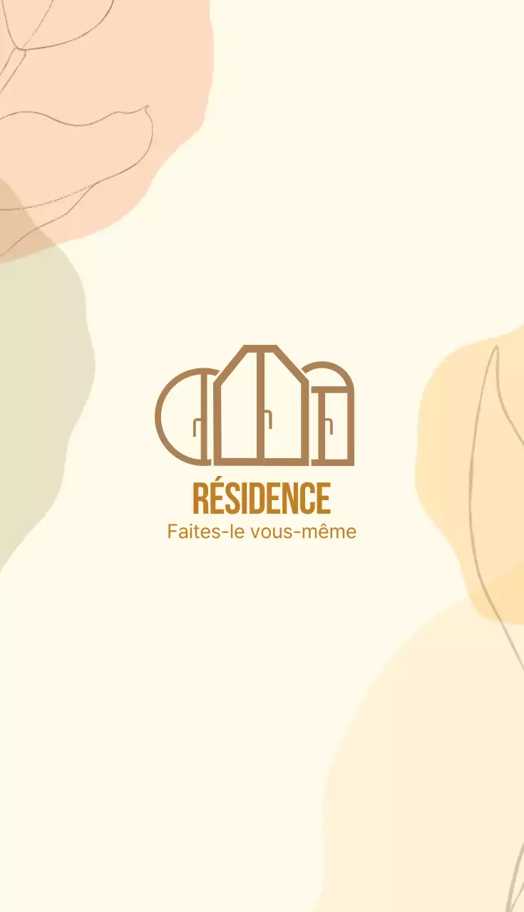 Carte de visite d'une école d'art illustrée en jaune-beige