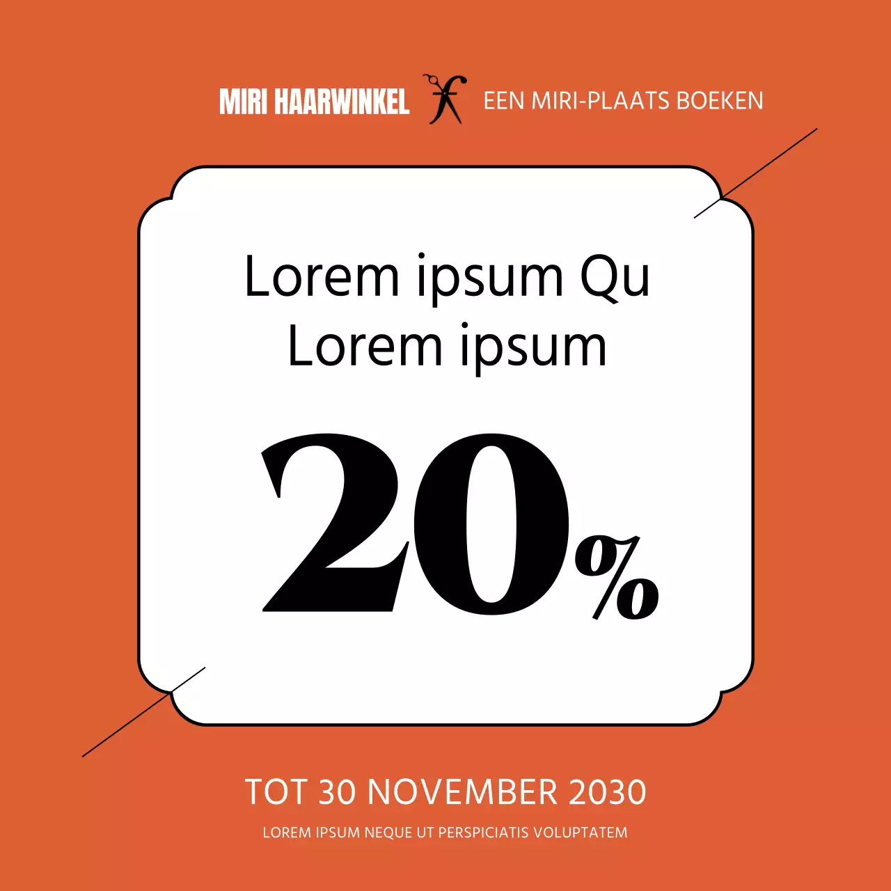 Een mededeling van de eigenaar van de oranje en opgeruimde winkelkantine