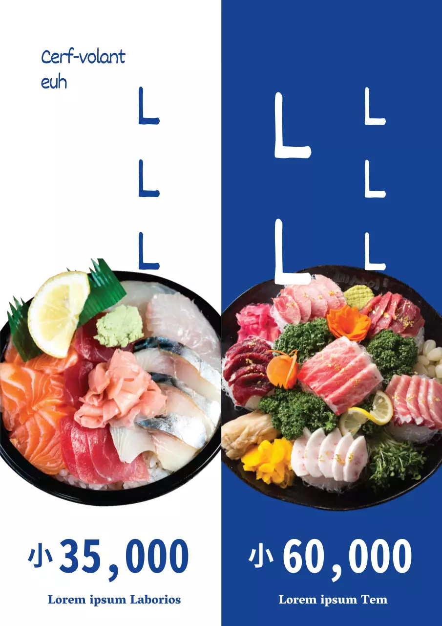 Une barre de menus simple sur fond bleu