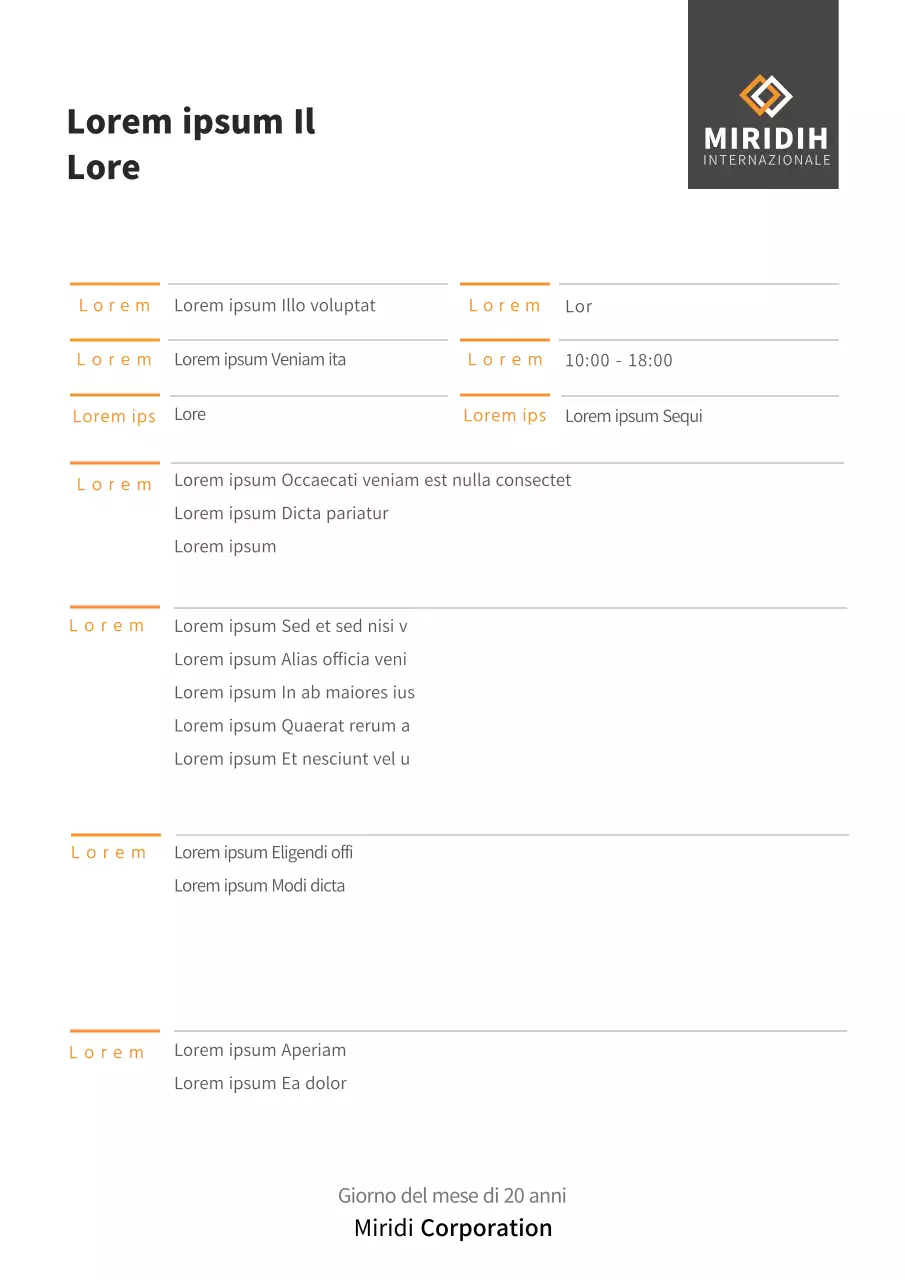 Un semplice modello di proposta di programma di formazione internaDocumentazione