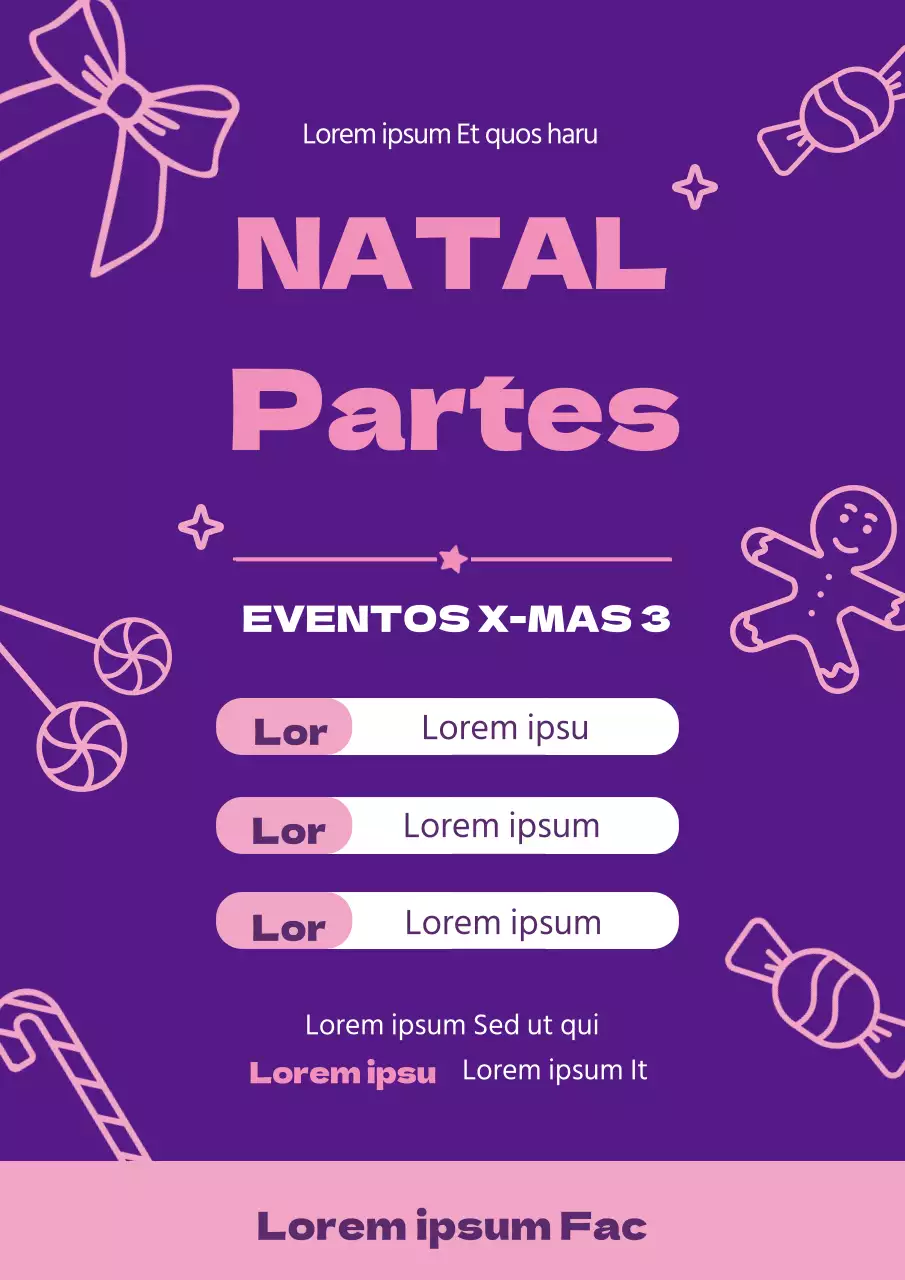 Roxo Rosa Ilustração Festa de Natal Promoção do quarto
