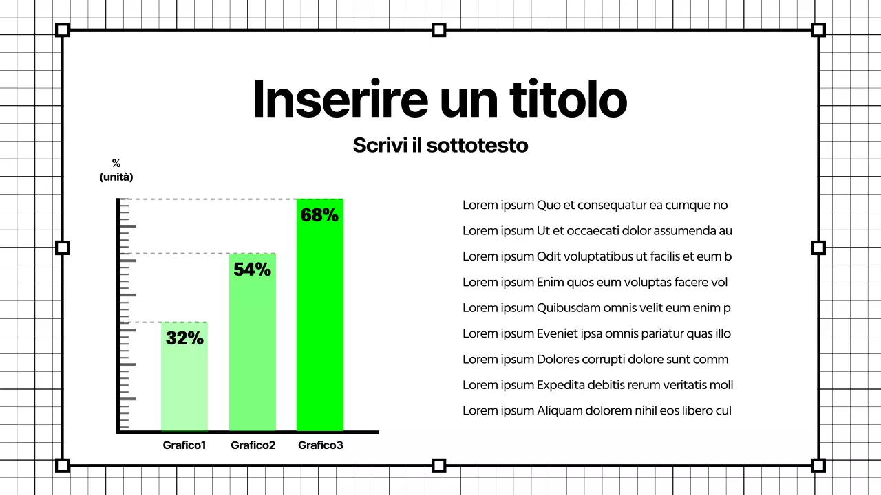 Grafici semplici in nero e colori neon