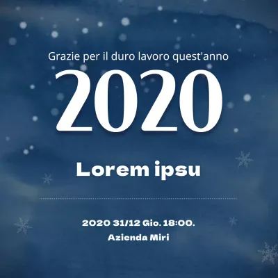 Fiocco di neve blu che chiude il quadrato dei social media