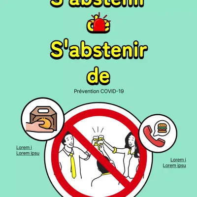 Fond de couleur menthe corona fête de l'interdiction illustration design