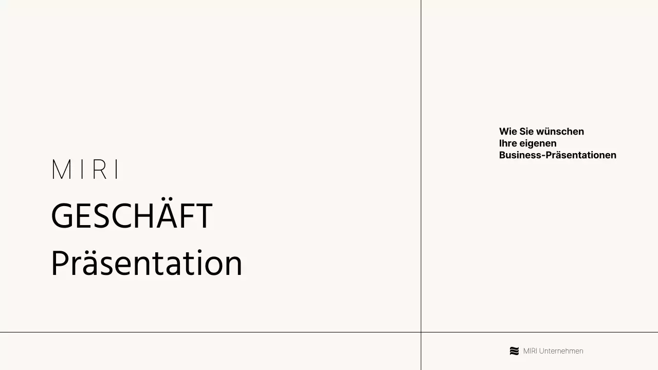 Einfache Geschäftspräsentation in Beige