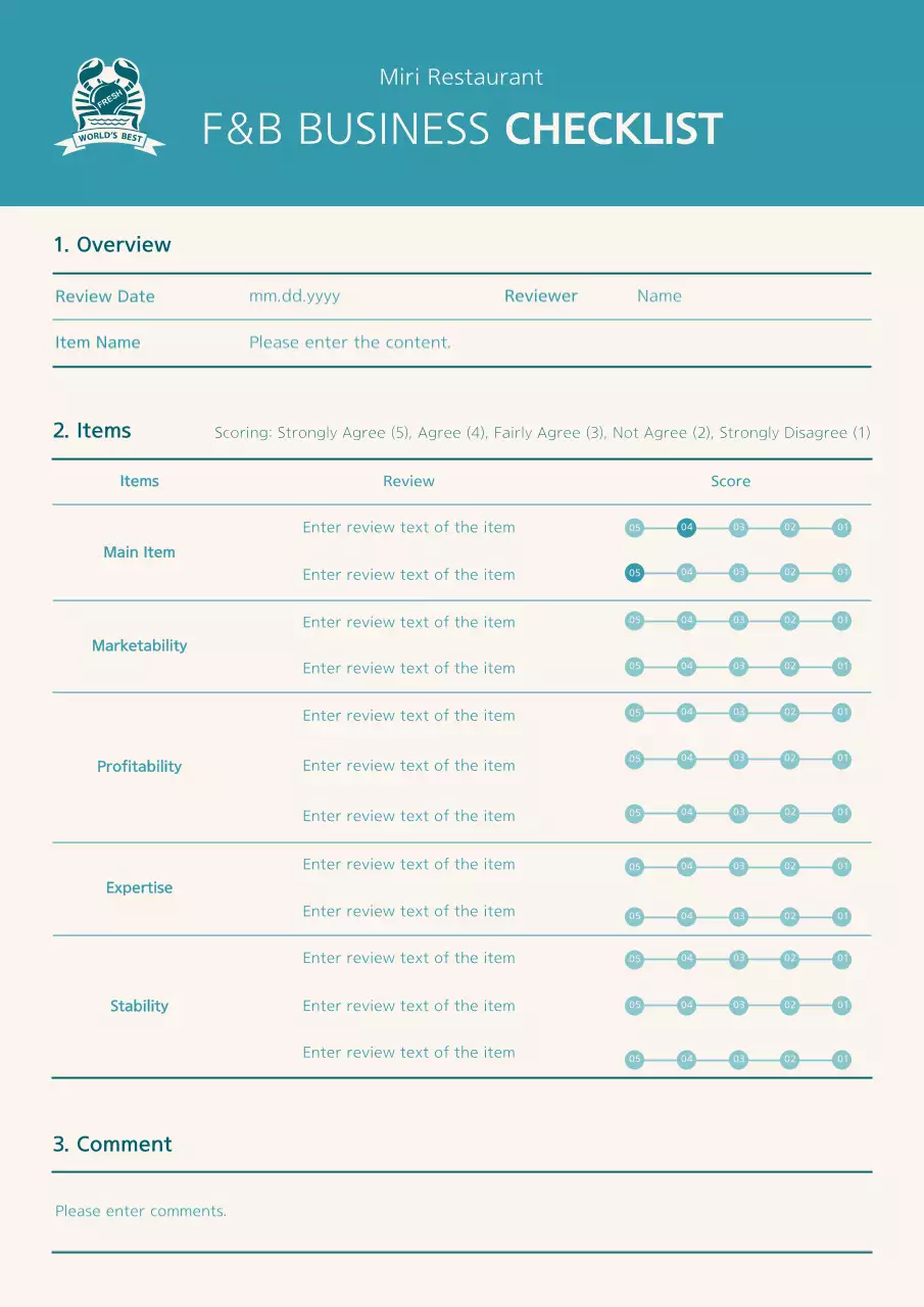 Teal Minimal Business Checklist