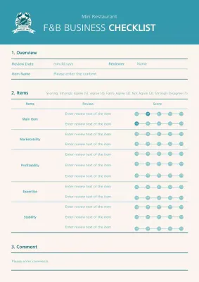 Teal Minimal Business Checklist