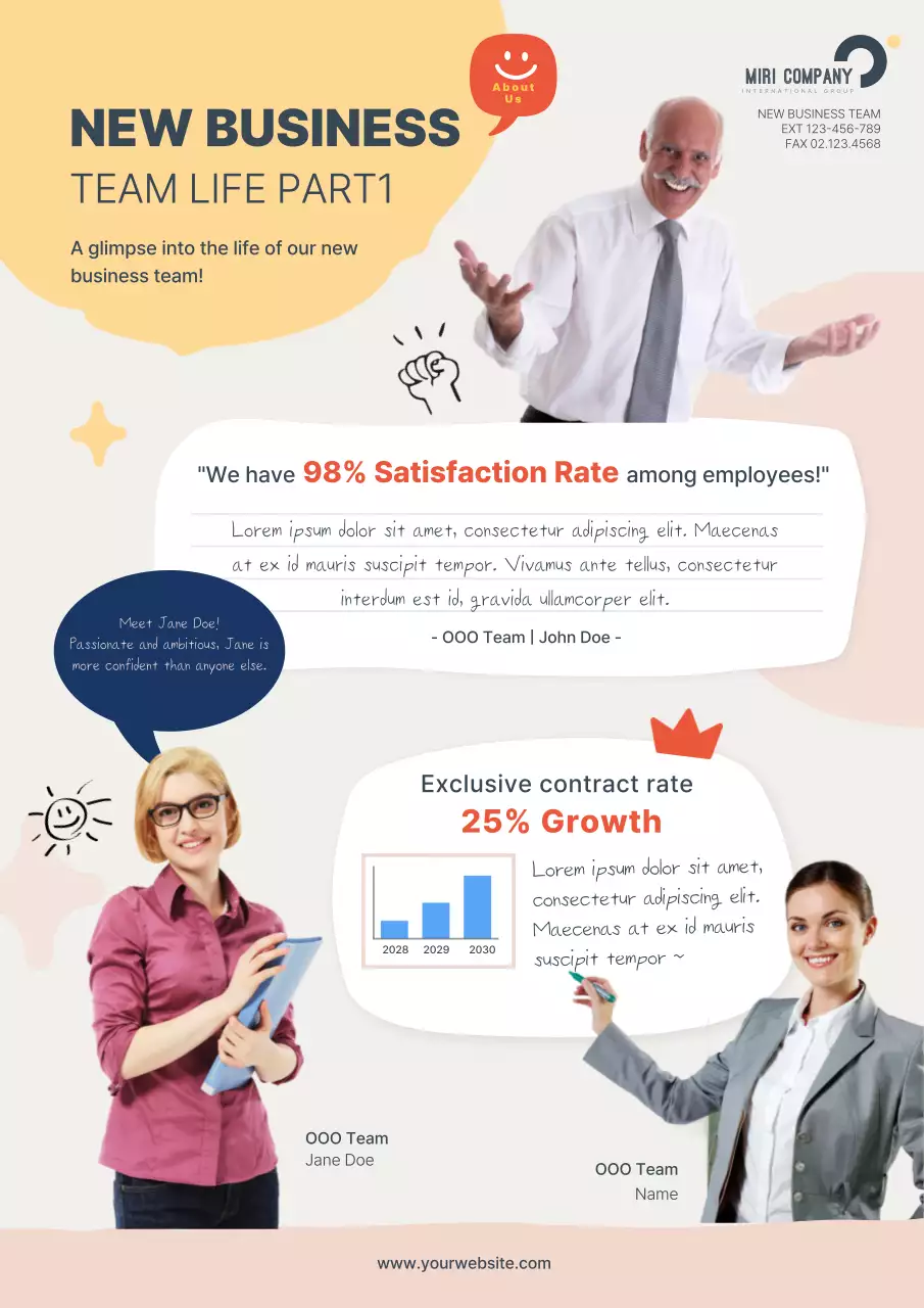 Beige Professional Business Chart Poster