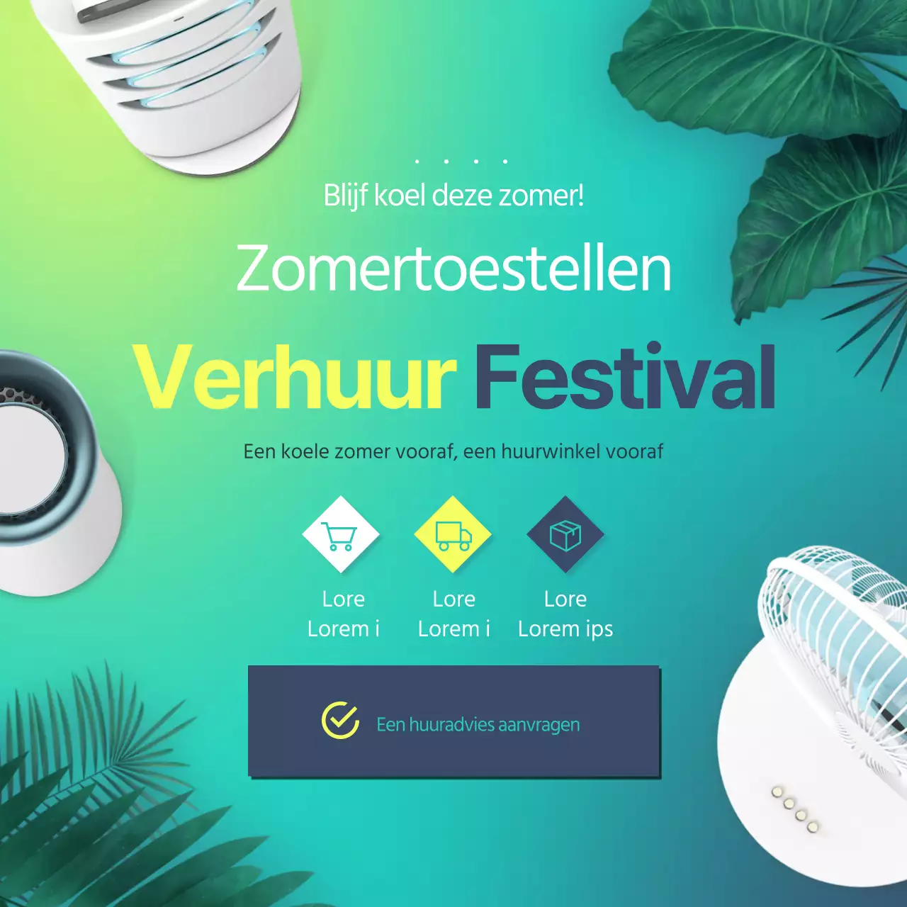 Zomer kortingen op verhuur