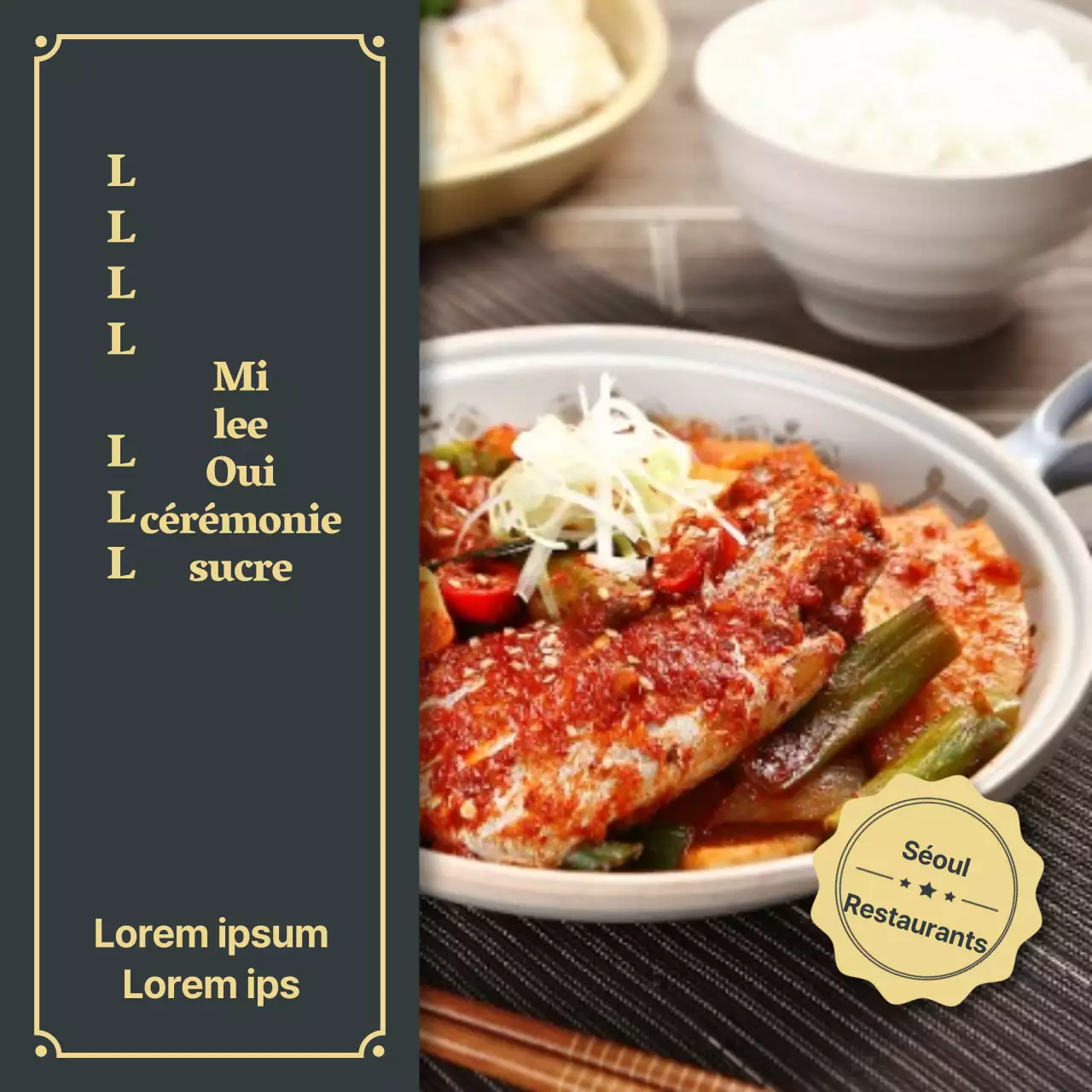 Promouvoir un menu d'hiver vert et beige