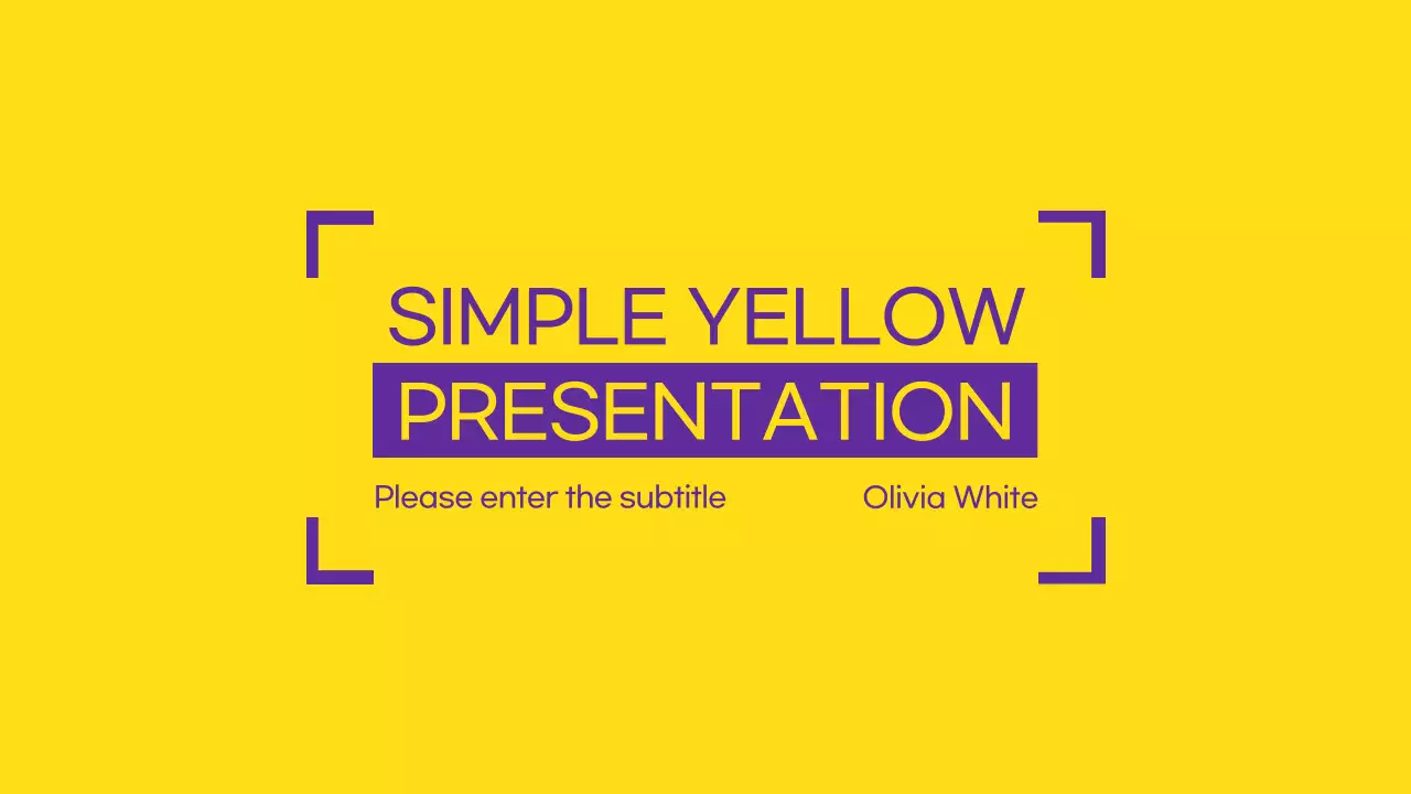 Yellow Simple Document Presentation