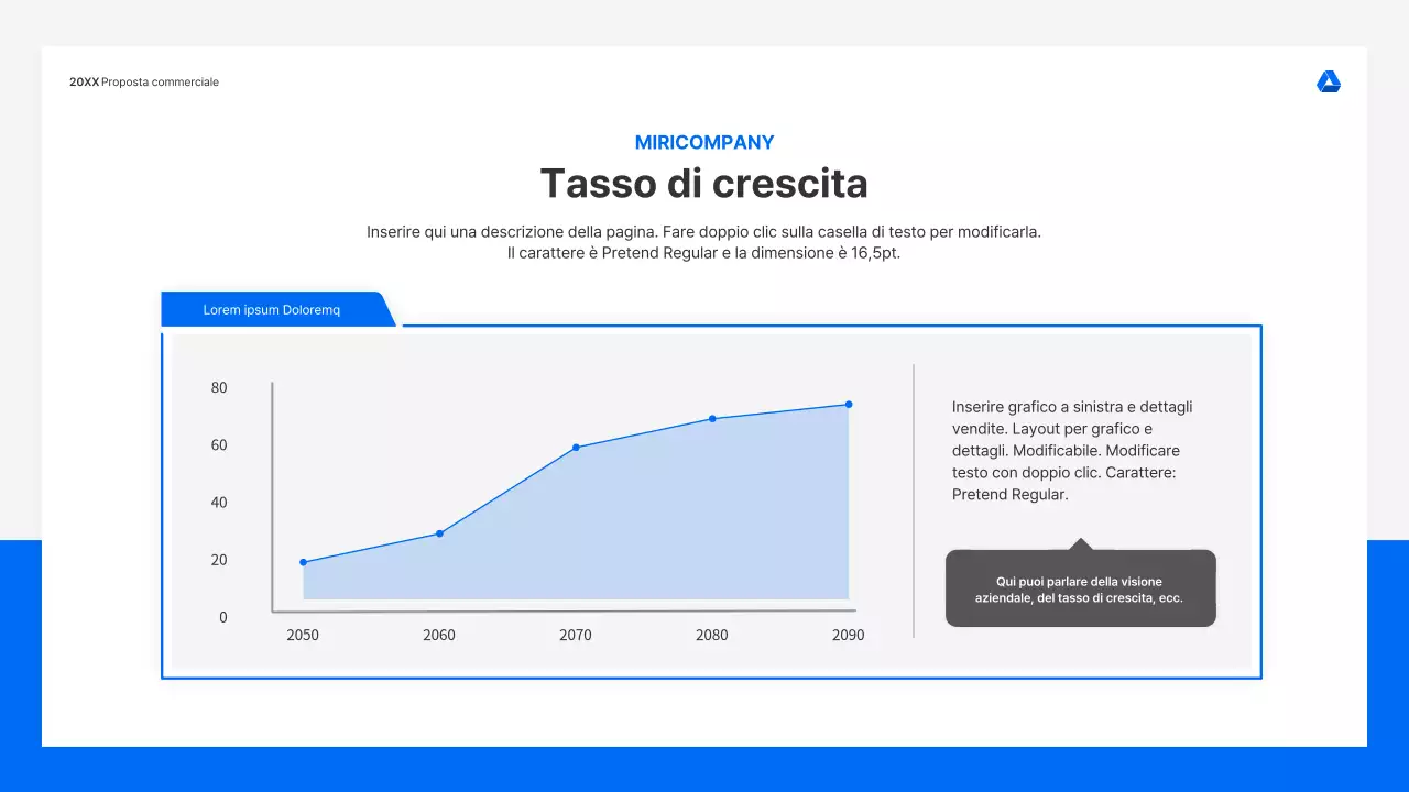 Kit di presentazione di proposte commerciali pulito e intuitivo in blu e grigio chiaro