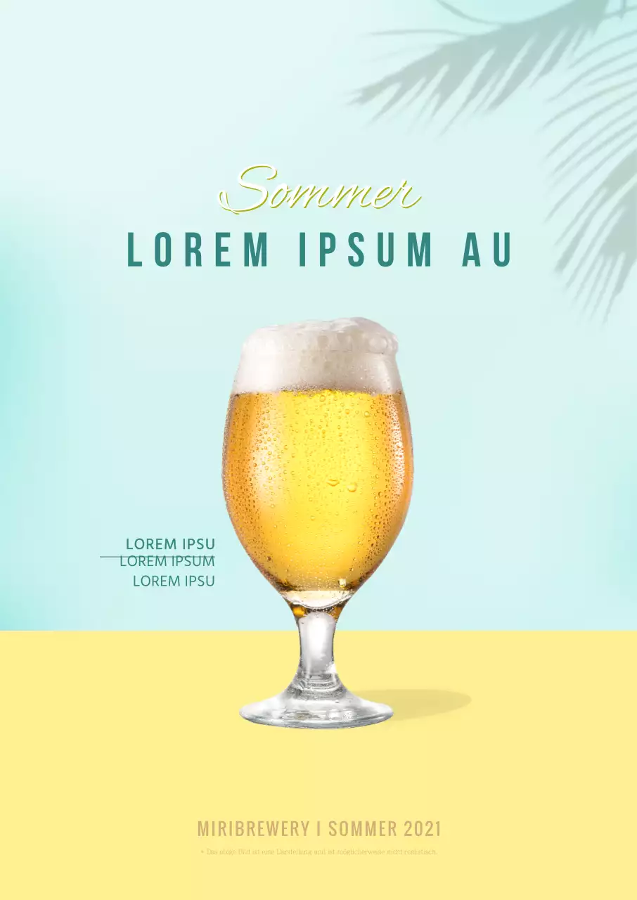 Einfaches Craft Beer Portrait Poster