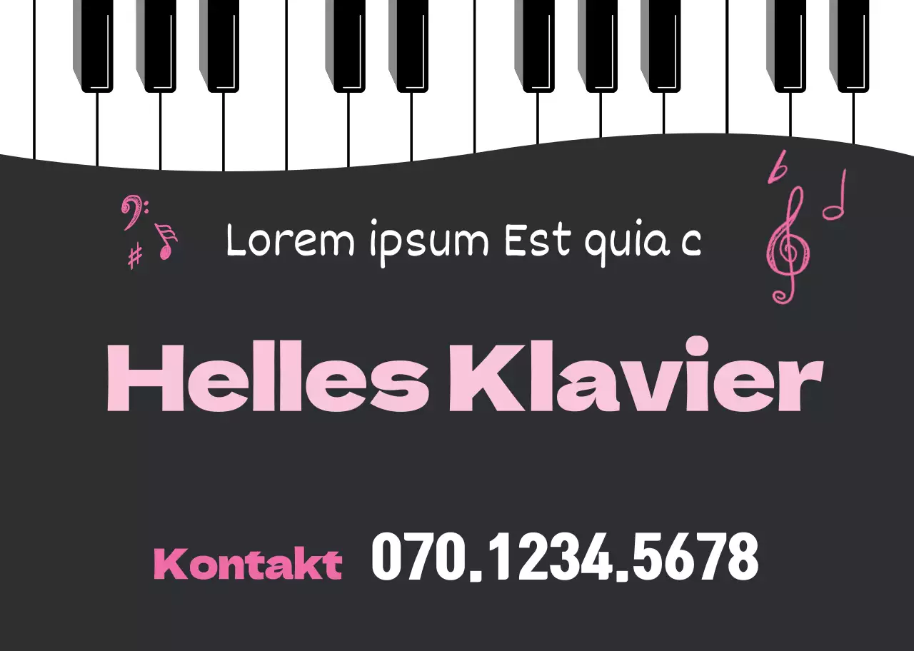 Schwarz und weiß Tastatur Illustration Musikschule Förderung