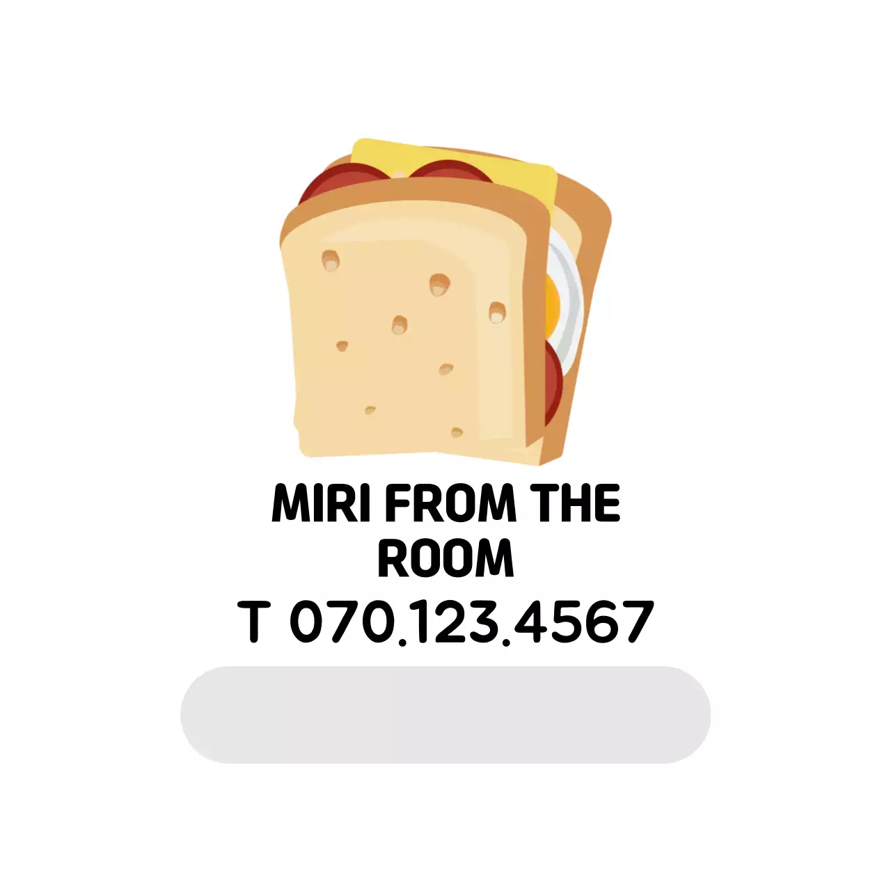 Label sandwich bergambar putih