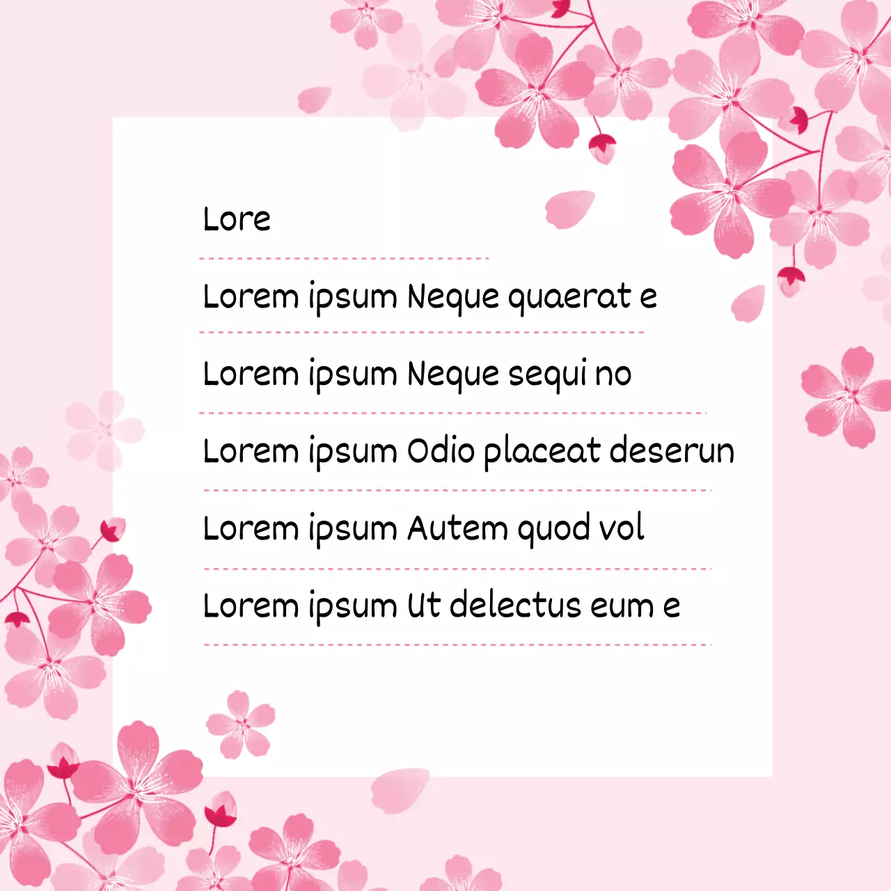 Rosa Illustration lyrischen Briefpapier Überprüfung Veranstaltung Förderung