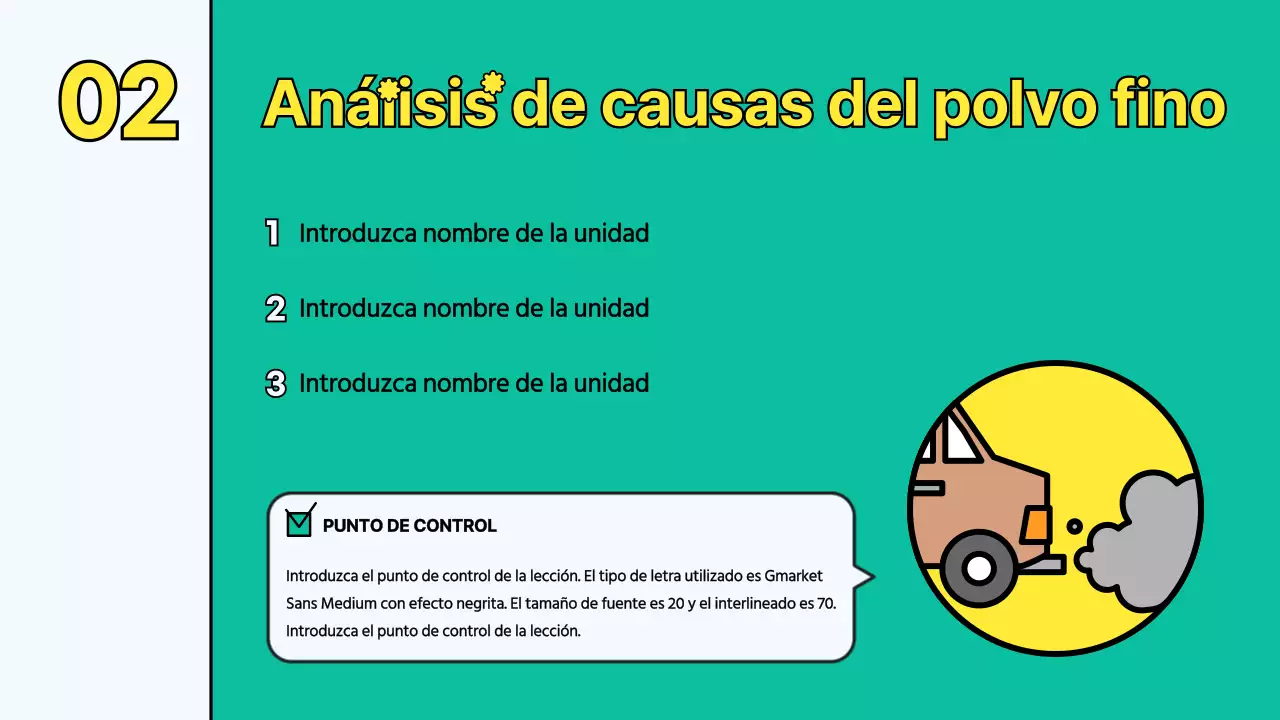 Plantilla de partículas medioambientales