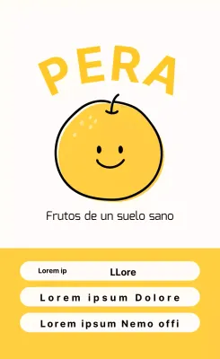 Adhesivo vertical de una bonita pera