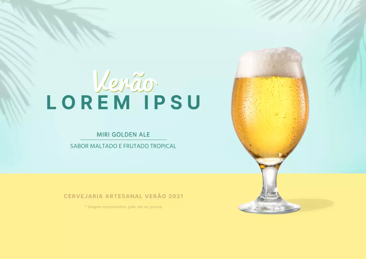 Cartaz de rua simples sobre cerveja artesanal