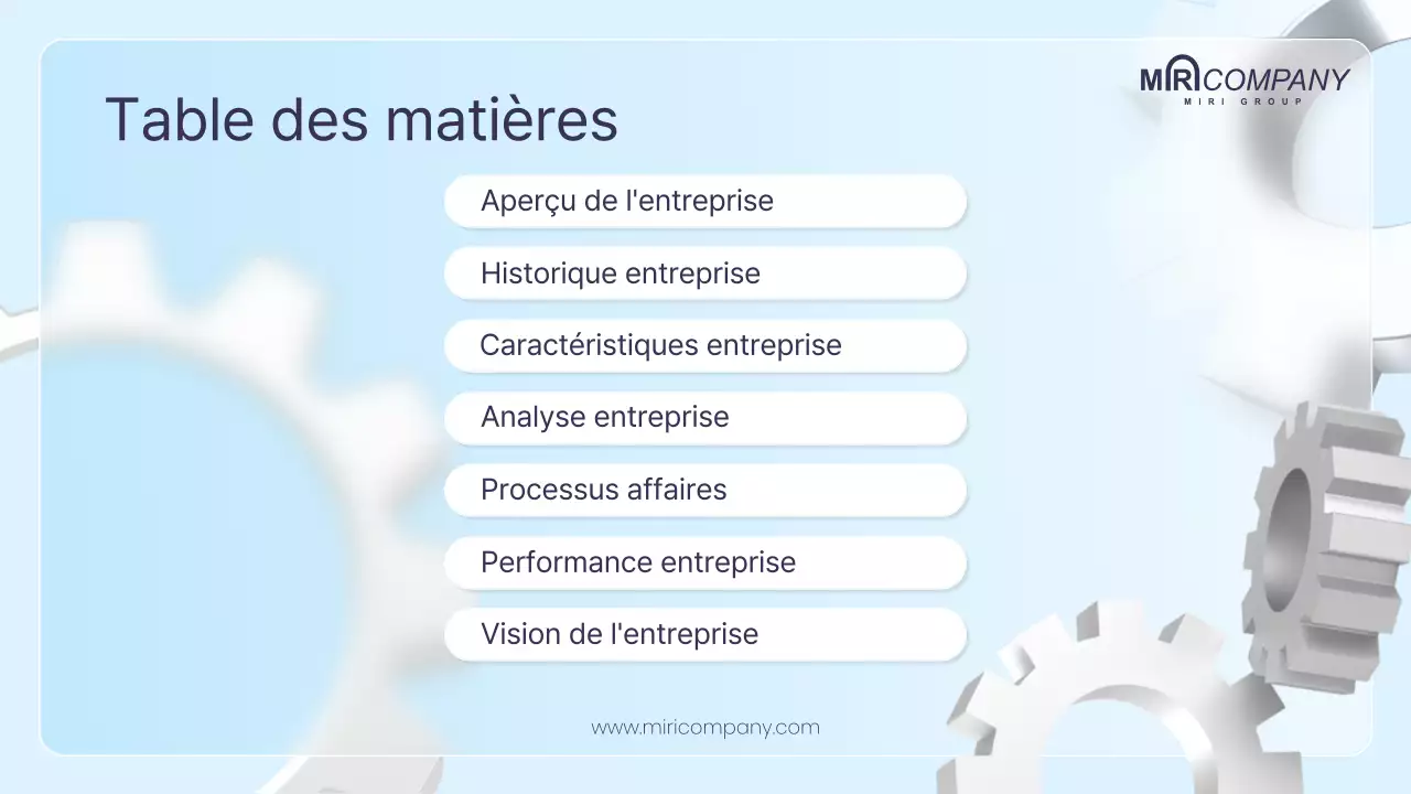 Plan d'affaires avec roues dentées en 3D dans les tons bleus