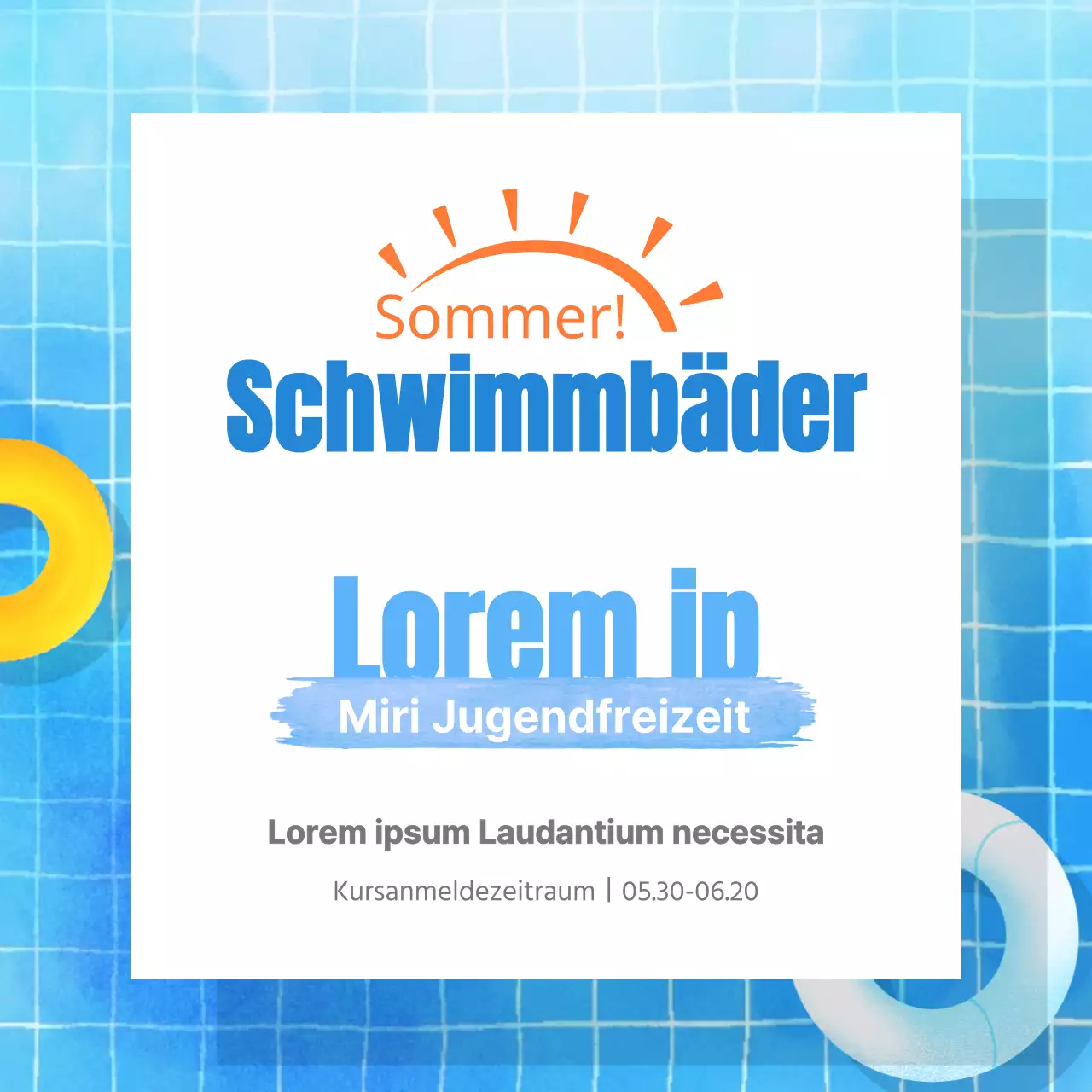 Eröffnung eines Pools