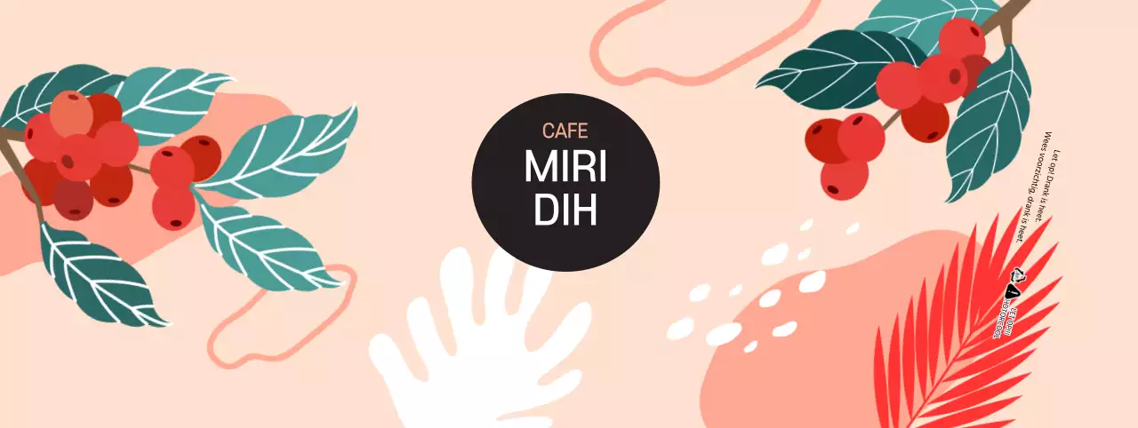 Kleurrijke en schattige koffie-illustraties voor bekerhouders in cafés