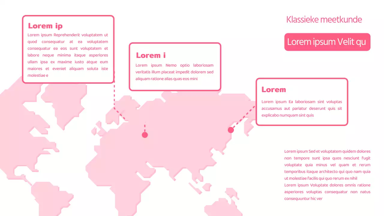 Wereldkaart in keurig roze