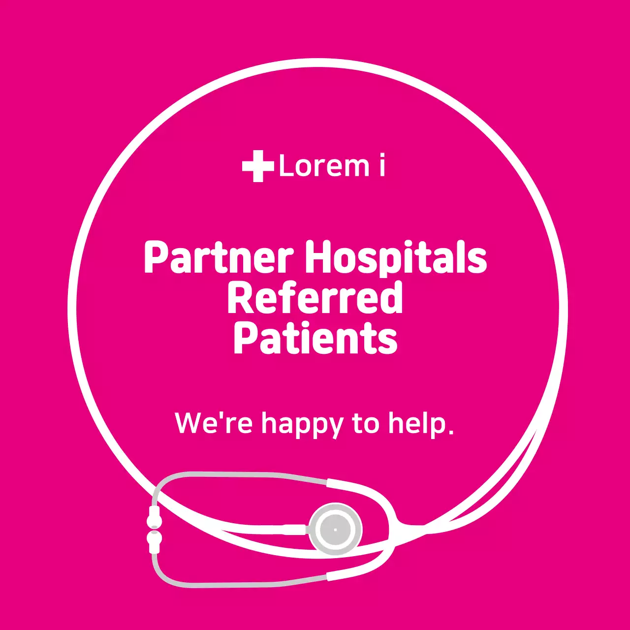 Pink simple illustration general hospital label