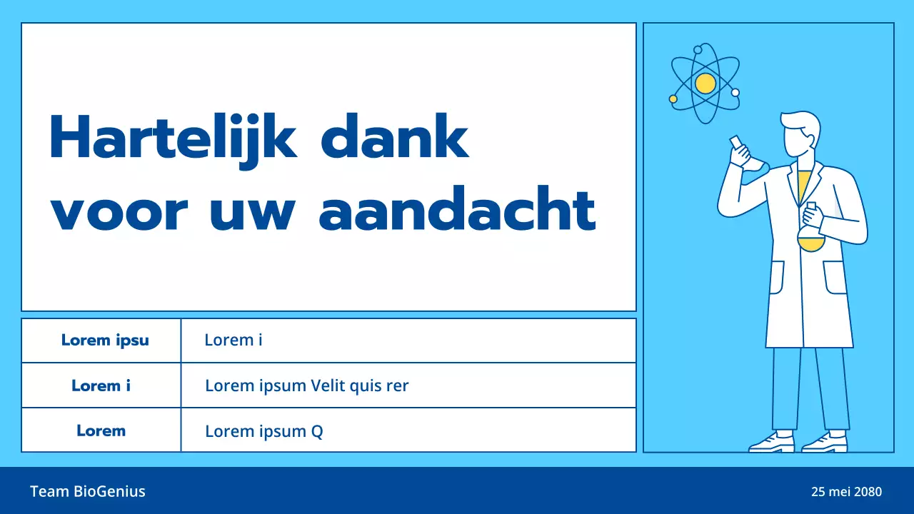 Licht blauwe en gele lijn illustratie schone wetenschap experiment onderwijs klasse presentatie thema