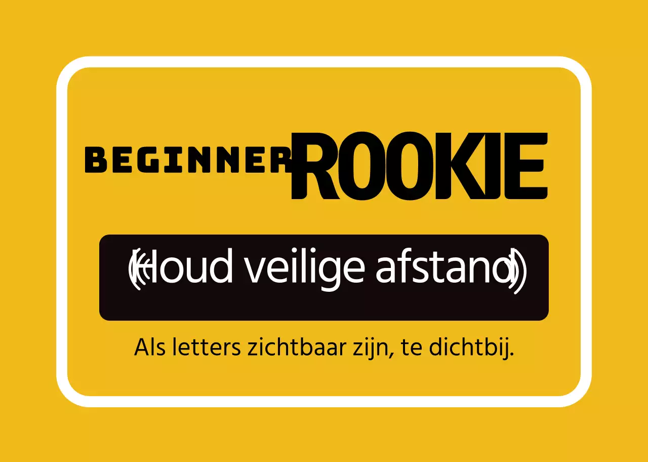 Gele, gemakkelijk te lezen rij-instructies voor beginners